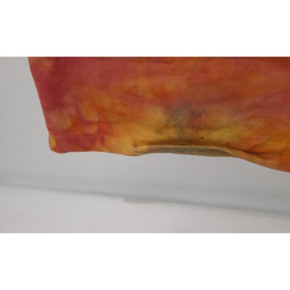 Stussy Jeans Mens 28 Wonderland Dye Big Ol Wide Leg Button Fly Pinkish Yellow - Picture 16 of 16